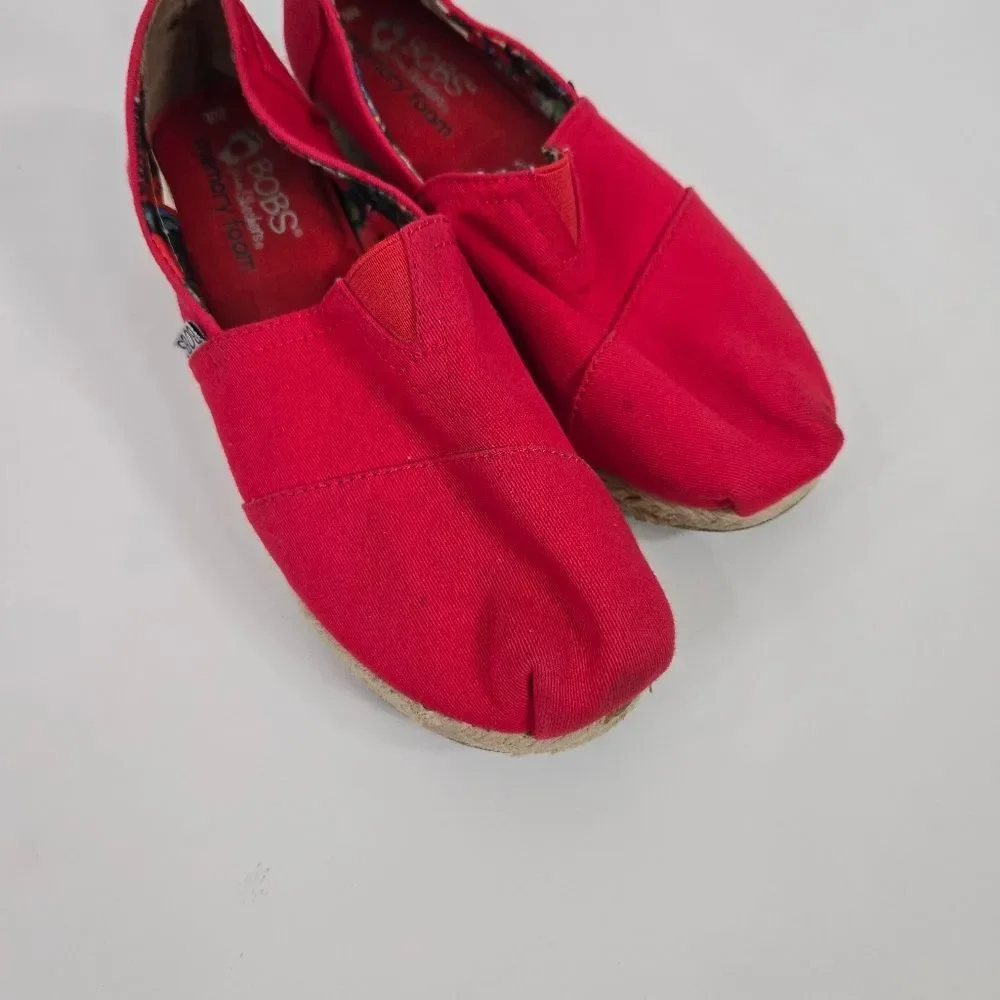 BOBS memory foam red wedges